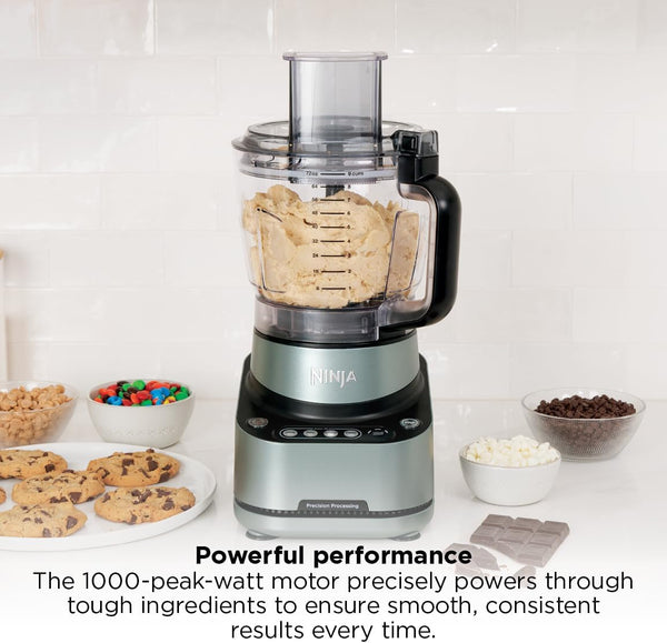 Ninja Precisionpro Food Processor & Dough Mixer, 1000PW, 9-Cup, BZ601 | Auto-Iq Presets for Chopping, Slicing/Shredding, Pureeing & Dough. 9-Cup Bowl. Bpa-Free, Dishwasher-Safe Parts.8