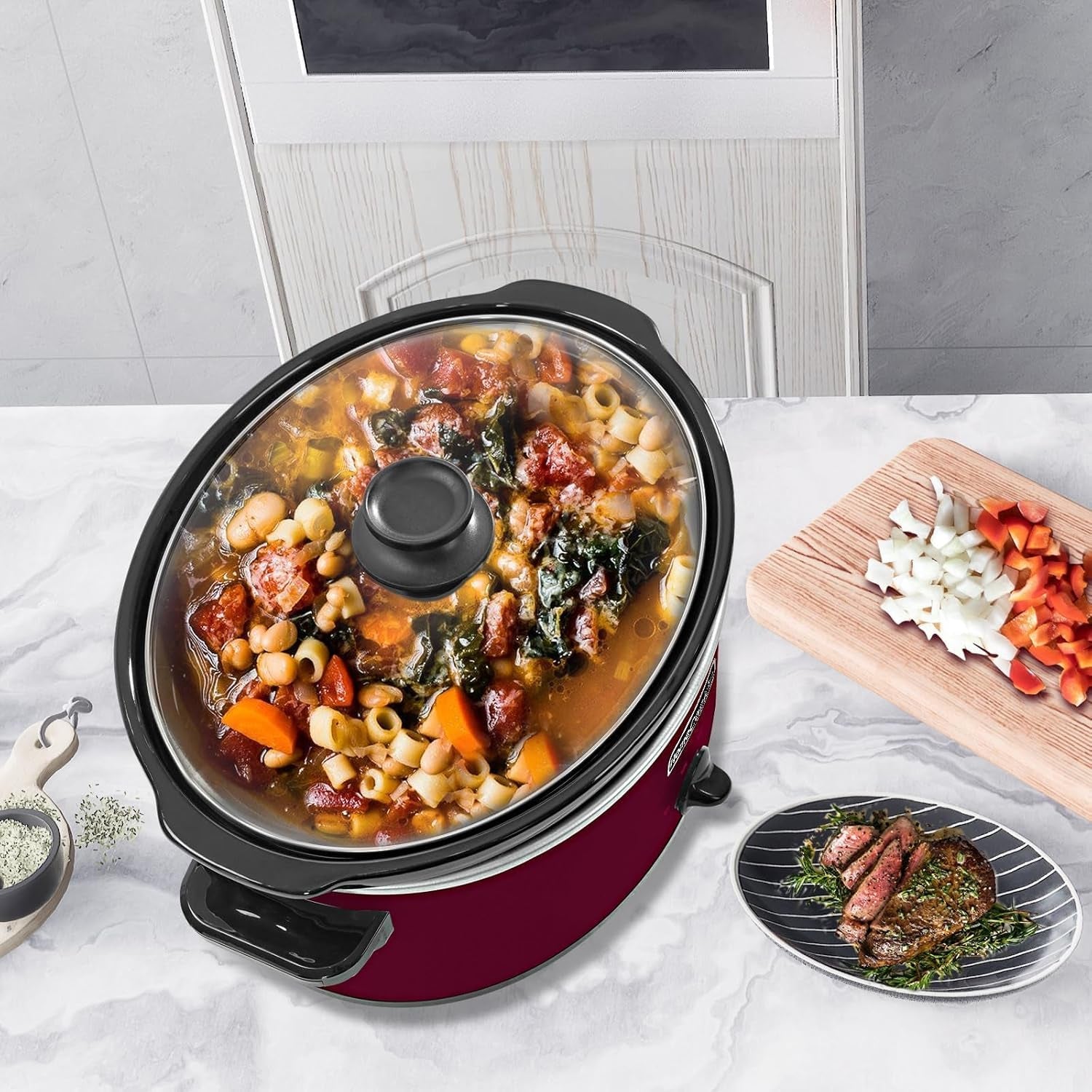 8-quart-slow-cooker-oval-manual-pot-food-warmer-with-3-cooking-settings-red-stainless-steel