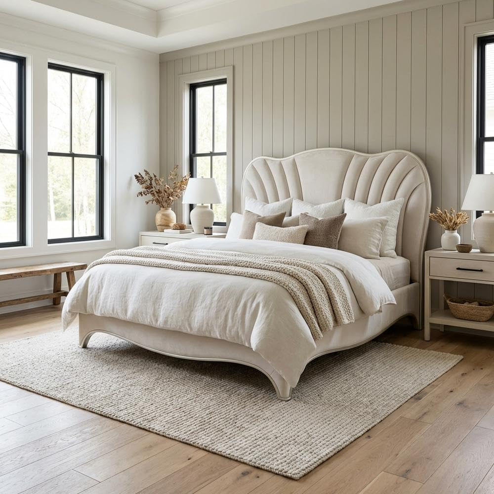 london-place-beige-queen-velvet-panel-bed-with-solid-and-manufactured-wood-frame-plush-100-polyester-upholstery-poplar-wood-construction-comfortable-and-durable