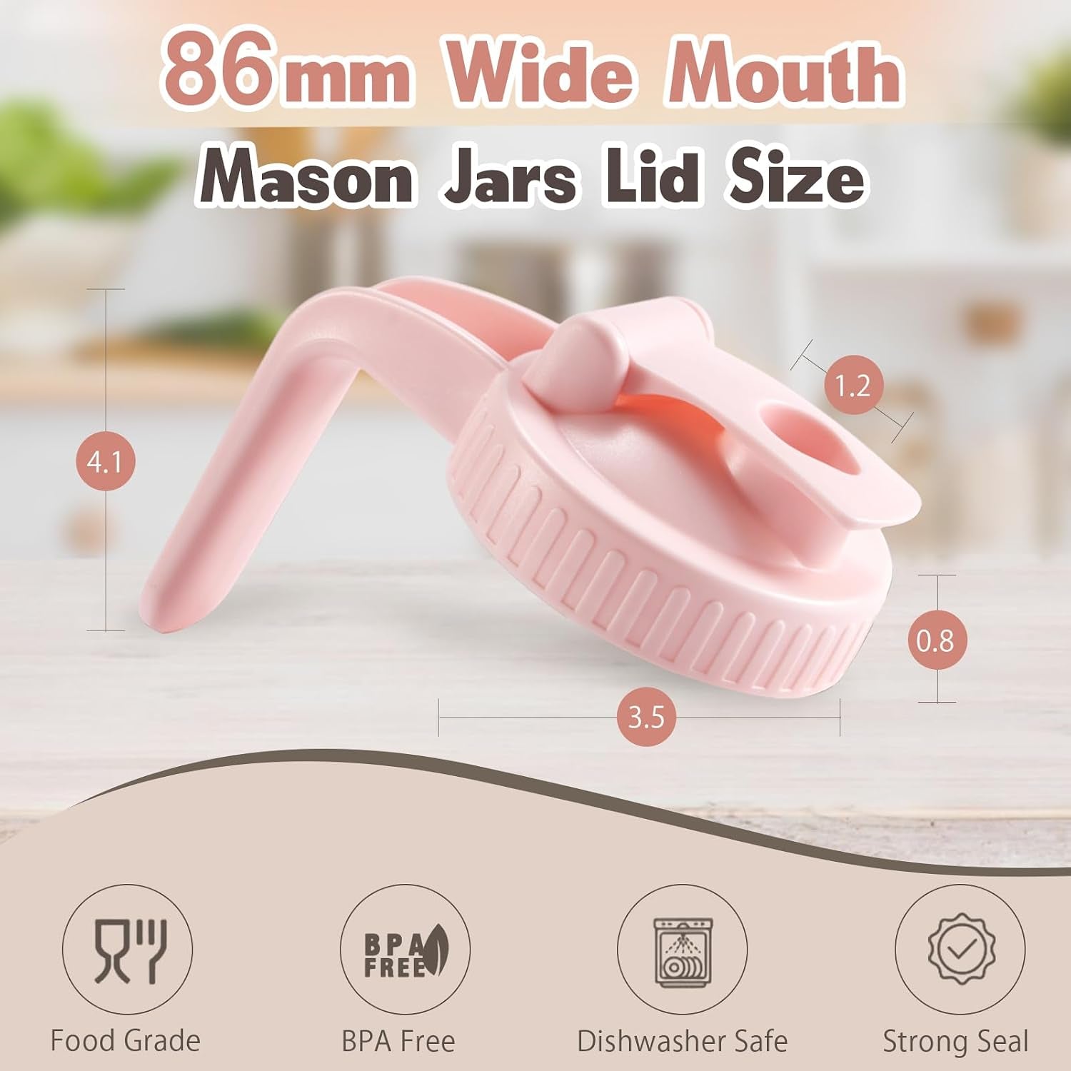 2-pack-wide-mouth-mason-jar-lids-v-shaped-with-handle-mason-jar-pour-spout-lid-with-extended-flip-lid-easy-to-open-airtight-leak-proof-and-durable