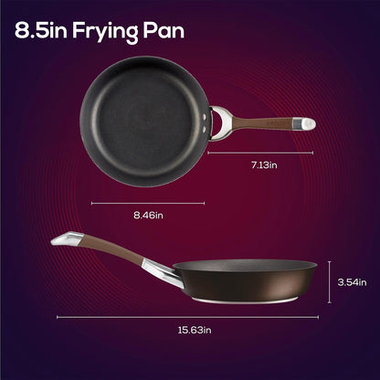 Symmetry Hard-Anodized Nonstick Frying Pan, 8.5-Inch, Chocolate3