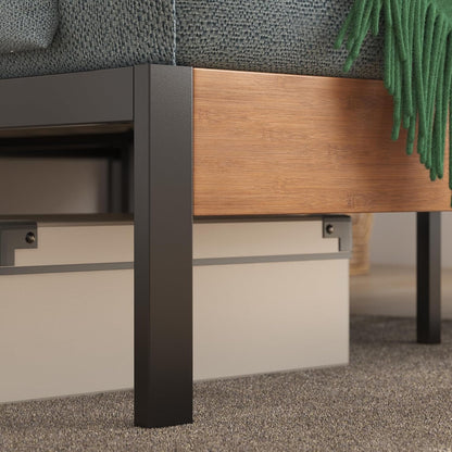 Olivia Metal and Wood Platform Bed Frame / No Box Spring Needed / Wood Slat Support / Easy Assembly, Full5