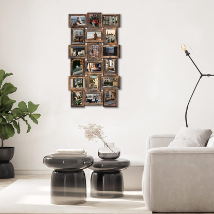 4X6 Collage Picture Frames for Wall Decor, 18 Opening Collage Wall Hanging for 6X4 Photo, Multi Picture Frame Set with One-Piece Design Gold2