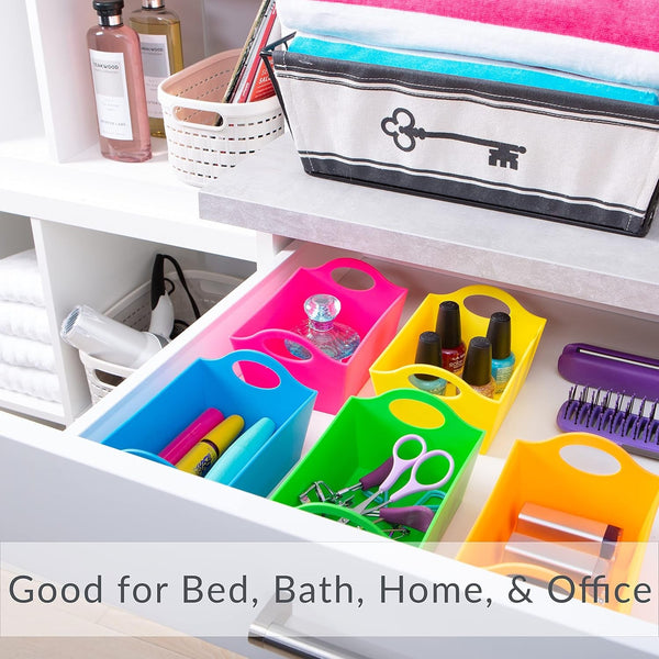 Neon, 5 Pack, Mini Storage Containers, Bins, Drawer, Office Organization, Good for Toys, Hair Accessories, Bobby Pins, Q-Tips, Small Items3