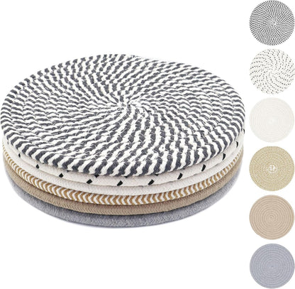 8 Inch Trivets for Hot Dishes, Hot Pots and Pans, 6 Pcs | Thick Heat Resistant, Large Coaster for Kitchen, Hot Pads, Kitchen Essentials, Kitchen Decor for Table & Countertop1