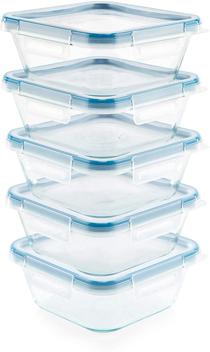 Glass Total Solutions (5-Pack, 4 Cup) Food Storage Containers Set5