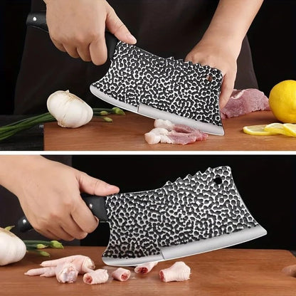 Meat Cleaver,Cleaver Knife 7.7 Inch Hand Forged Kitchen Knife, Sharp Slicing Knife, Chopping Knife, Bone Cutting Knife, LAMAJIGA58445
