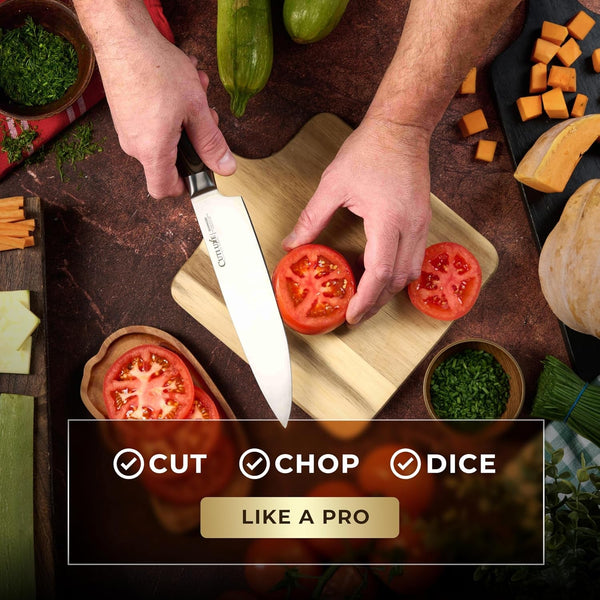 Chef Knife 8" Japanese Kitchen Knife – High Carbon Steel, Full Tang5