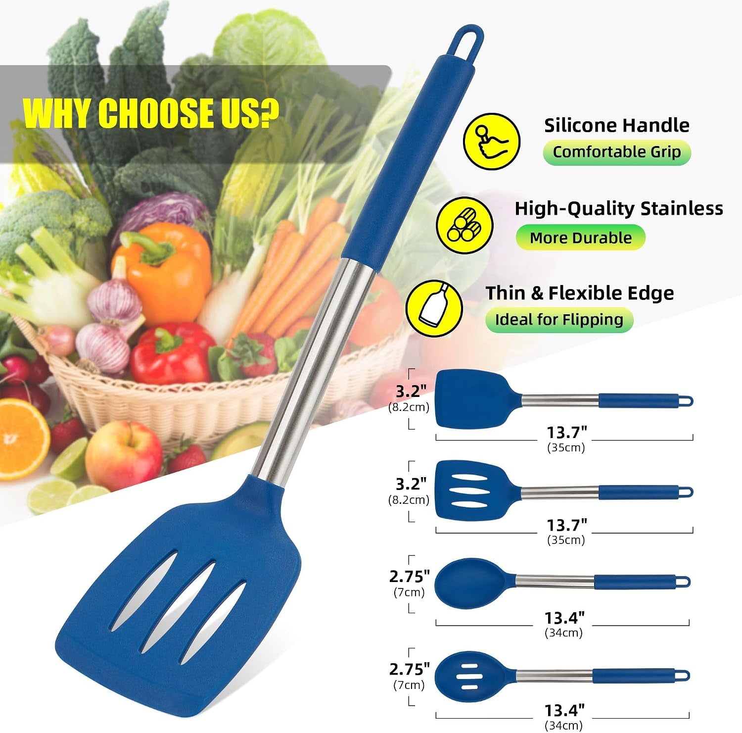4-pack-silicone-utensils-set-non-stick-solid-spatulas-slotted-spoons-with-stainless-steel-handle-spatulas-for-cooking-frying-mixing-serving-blue