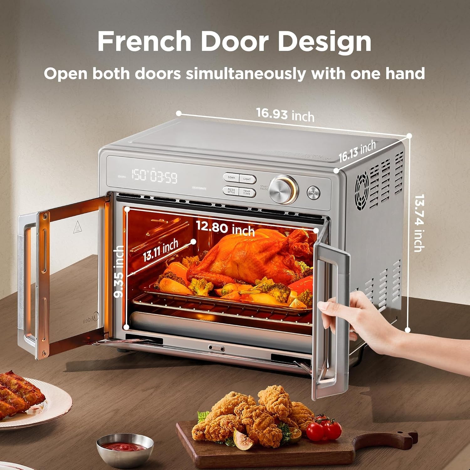 midea-flexify-pro-french-door-air-fryer-toaster-oven-26-4-qt-premium-cooking-experience-with-precision-heat-easy-clean-enamel-interior-modern-control-stainless-steel