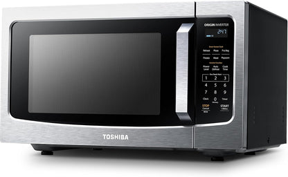 ML-EM45PIT(SS) Countertop Microwave Oven with Inverter Technology, Kitchen Essentials, Smart Sensor, Auto Defrost, 1.6 Cu.Ft, 13.6" Removable Turntable, 33Lb.&1250W, Stainless Steel | Smart Sensor, Auto Defrost, 13.6" Removable Turntable, Mute Function, , 1250W, Stainless Steel1