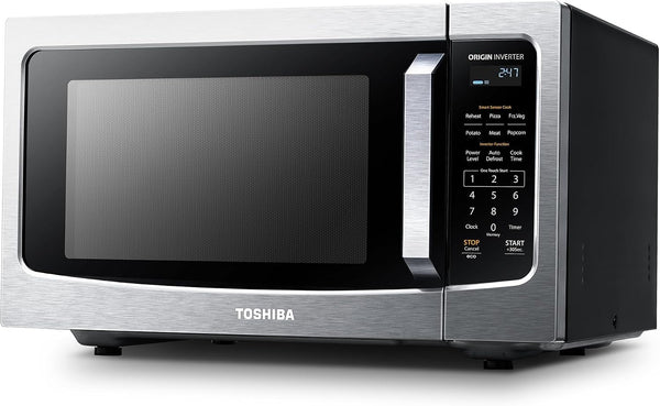 ML-EM45PIT(SS) Countertop Microwave Oven with Inverter Technology, Kitchen Essentials, Smart Sensor, Auto Defrost, 1.6 Cu.Ft, 13.6" Removable Turntable, 33Lb.&1250W, Stainless Steel | Smart Sensor, Auto Defrost, 13.6" Removable Turntable, Mute Function, , 1250W, Stainless Steel1