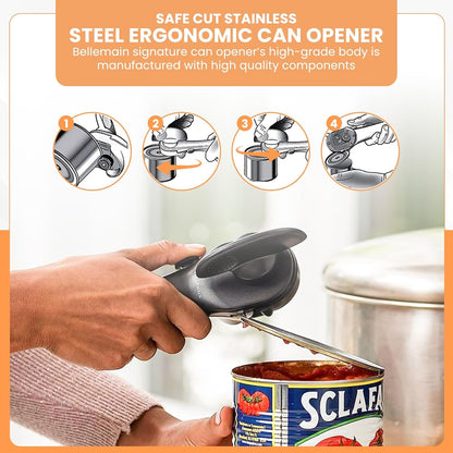 Ergonomic Can Opener, Easy Safe-Cut for Seniors & Restaurants | Durable Heavy Duty Stainless Steel, Non-Slip Manual Easy to Turn Handle, Lightweight, Compact, and Travel Friendly6