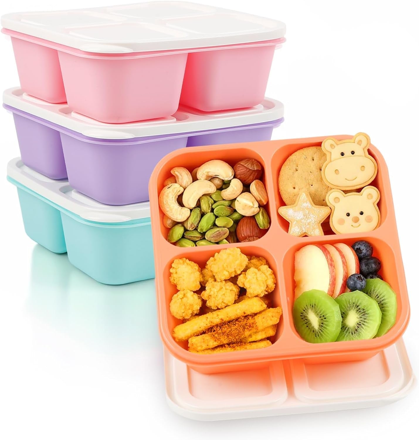 bento-box-adult-lunch-box-4-pack-4-compartment-snack-containers-reusable-meal-prep-stackable-bpa-free-lunch-containers-for-home-work-travel-4-color