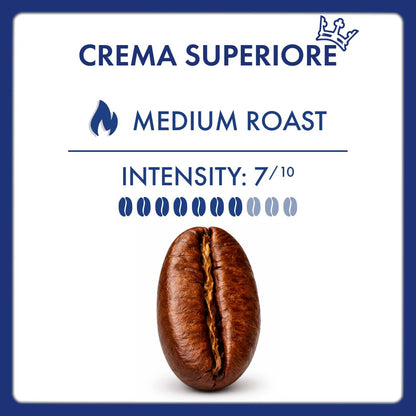 Crema Superiore Whole Bean Coffee, Arabica and Robusta Blend, Medium Roast, 2.2 Lb Bag (Pack of 1)2