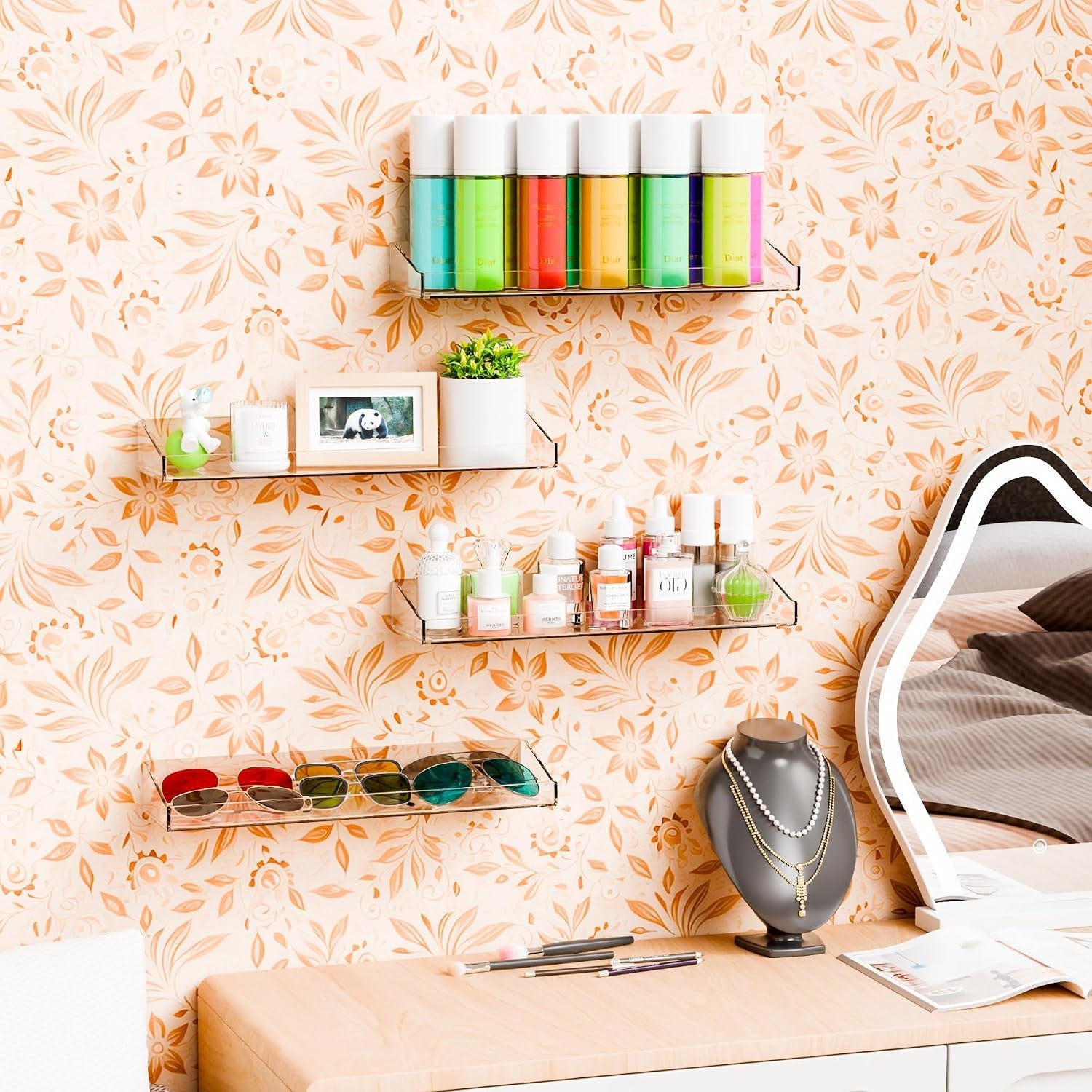 2-pack-clear-shower-shelves-for-tile-walls-adhesive-acrylic-bathroom-shelves-organizer-and-storage-no-drill-acrylic-shower-wall-caddy-shelf-floating-shelves-for-makeup-perfume-shampoo-holder