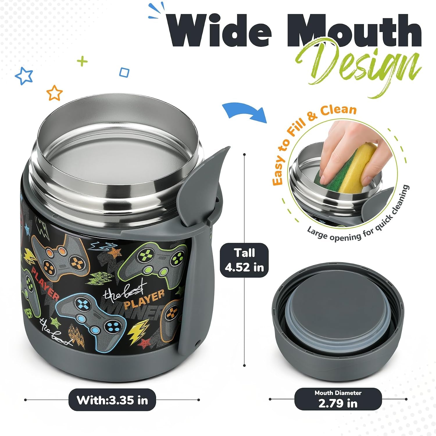 10oz-soup-thermo-for-hot-food-kids-lunch-thermo-kids-food-jar-with-spoon-hot-insulated-food-containers-leak-proof-stainless-steel-wide-mouth-lunch-food-thermo-jar-for-schoolblack-game-console