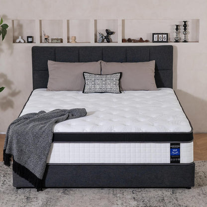 Full Plush 12 Inch Cooling Gel Memory Foam Hybrid Mattress1