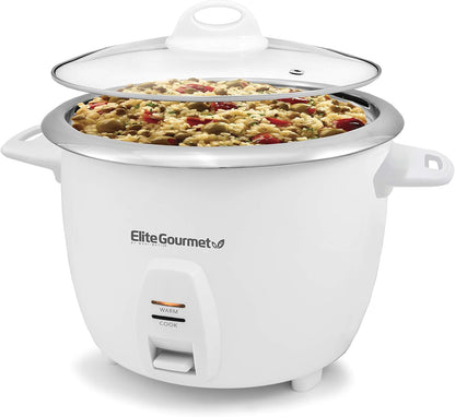 ERC-2010 Rice Cooker, Stainless Steel, White, 10 Cups Cooked | Keep Warm - Also Makes Soups, Stews, Grains and Cereals for Versatile Everyday Family Cooking2