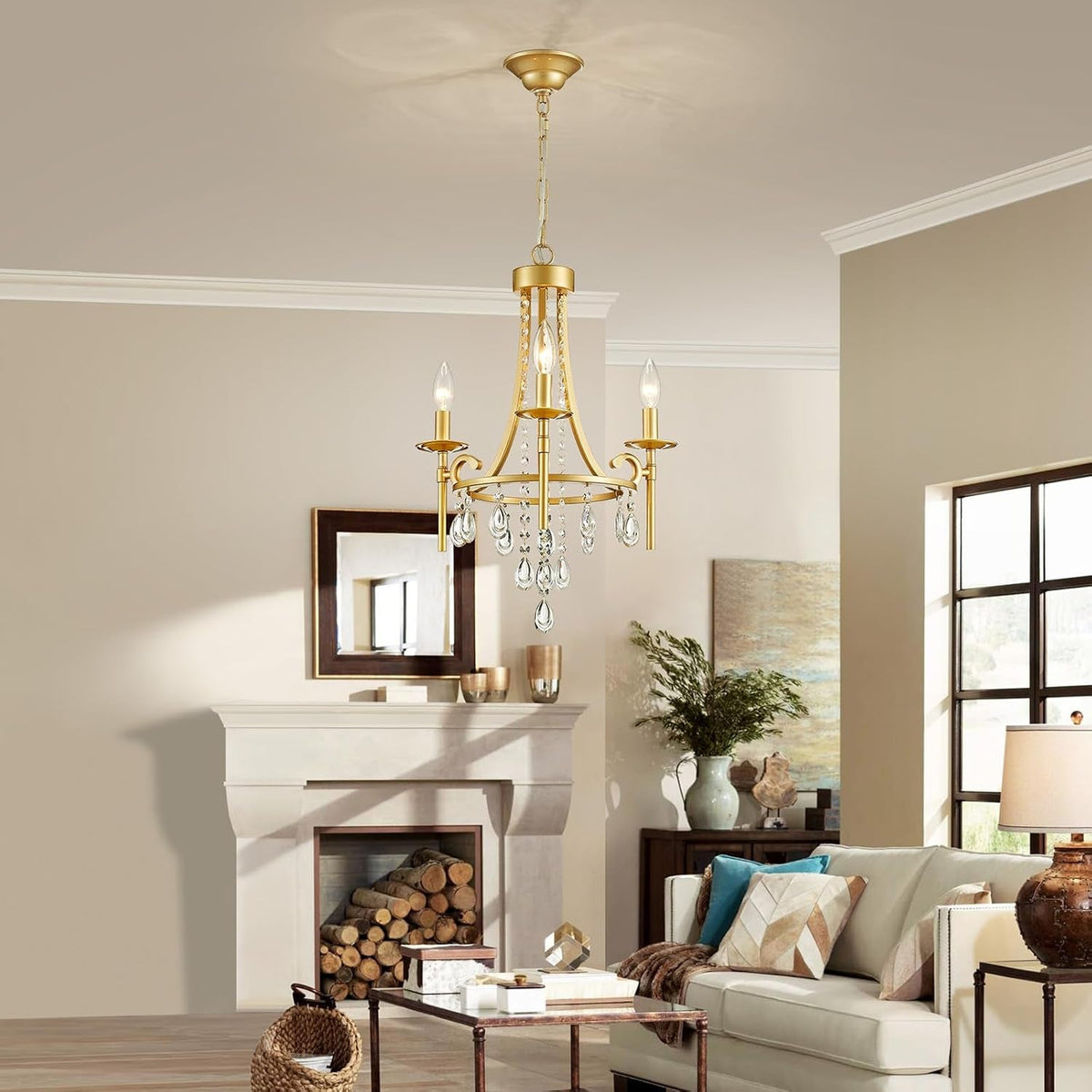 small-crystal-chandelier-3-lights-modern-crystal-chandeliers-for-dinning-room-wagon-wheel-gold-chandelier-farmhouse-hanging-pendant-light-fixture-for-bedroom-hallway-entryway-bar-kitchen-bathroom