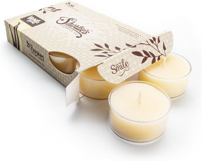 Vanilla Bean Premium Tealight Candles - 6 Beige Highly Scented Tea Lights - Beautiful Candlelight - Made in the USA - Bakery & Food Collection1