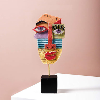 Wink - Handcrafted Statues Resin Abstract Sculpture for Home Decor Modern,African Art Tribal Figurines Decorations Items Accents Influencer Picks for Bookshelf,Tv Stand,Living Room,Nightstand1
