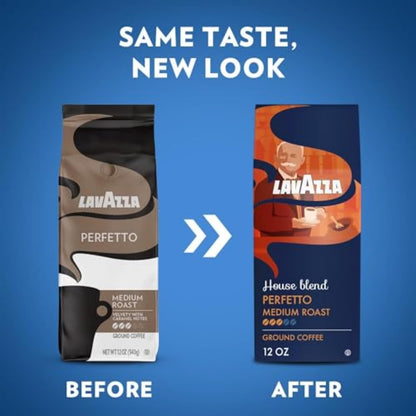 Lavazza House Blend Perfetto Ground Coffee 12Oz Bag, Medium Roast, Full-Bodied, Intensity 3/5, 100% Arabica, Ideal for Drip Brewers, (Pack of 1) - Package May Vary4