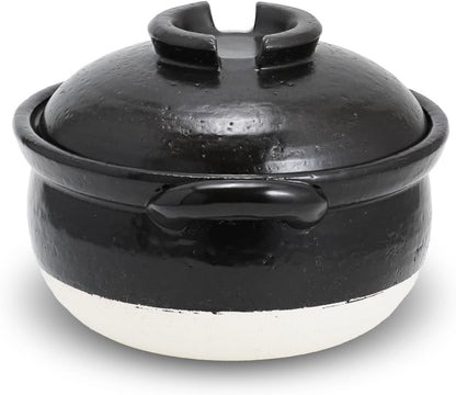 Banko-Yaki Fluffy Rice Pot, Earthenware Rice Cooker with Inner Lid Measuring Cup and Paddle, Traditional Japanese Donabe for Evenly Cooked Rice, Mixed Rice, and Porridge (2-Gou/Serves 2 to 3 People)8