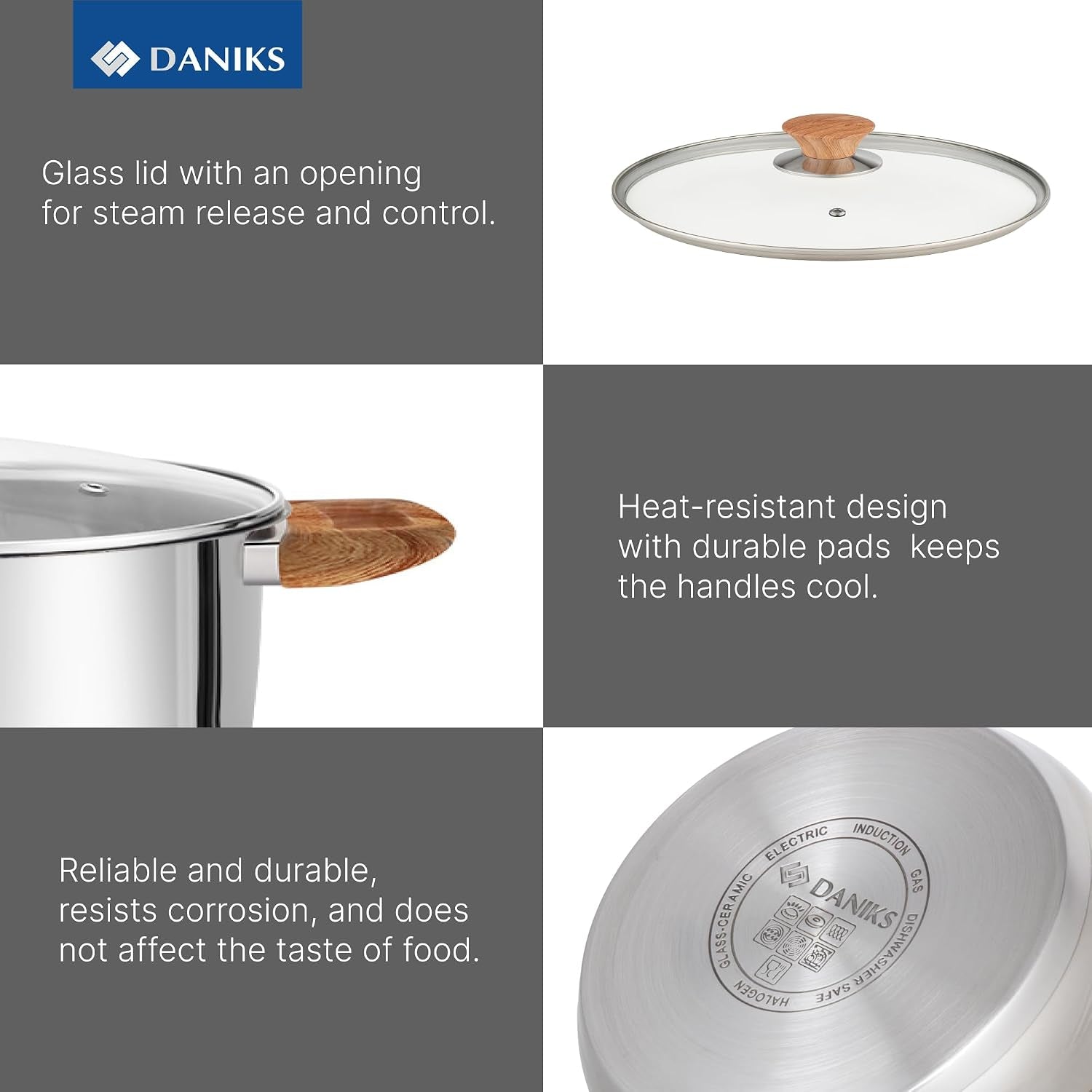 oslo-10-piece-stainless-steel-cookware-set-with-glass-lids-includes-saucepan-and-frying-pan-with-lid-tri-ply-bases-for-even-heating-induction-compatible-dishwasher-safe-bakelite-handles