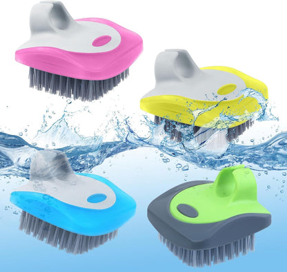 4 Pieces Vegetable Brush Potato Scrubber Brush Silicone Hard and Soft Side Fruit Cleaning Tools for Delicate or Tough-Skinned Vegetables5