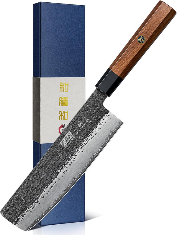 7 Inch Nakiri Knife, Ultra Sharp Meat Vegetable Cleaver Knife1