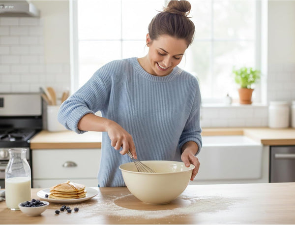 Large Mixing Bowls 5-Quart 169Oz - Plastic Salad/Mixing/Serving Bowl - 4 Pack (Colors May Very)3