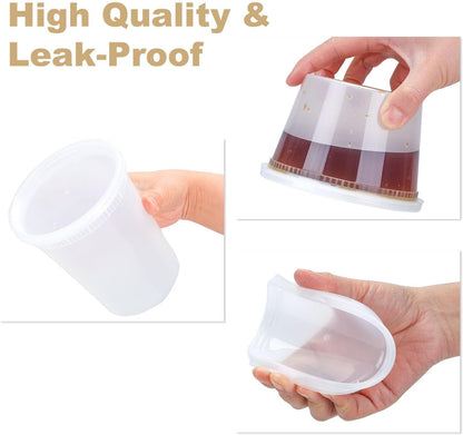 60 Sets Deli Containers with Lids Disposable Plastic Food Storage3