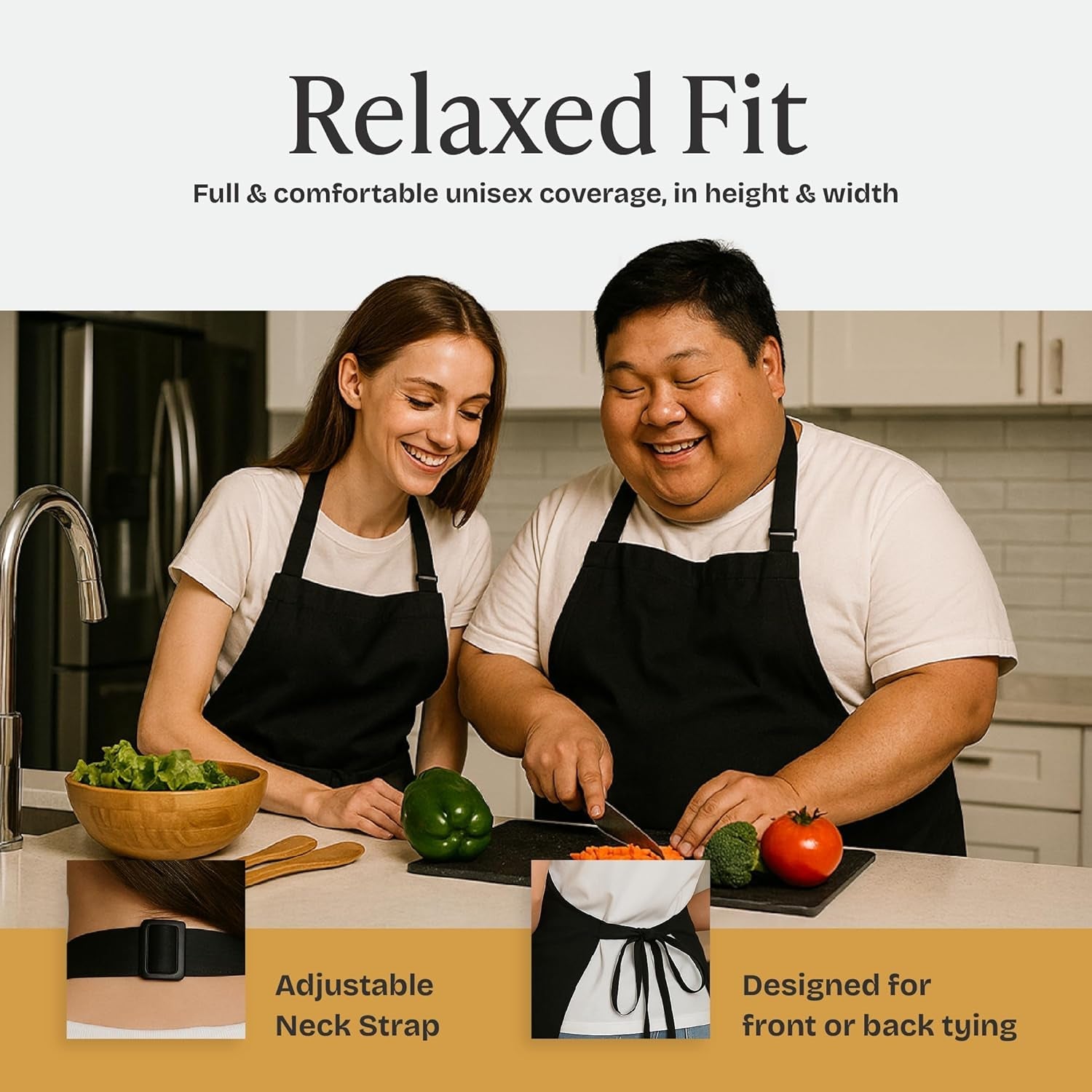 chef-apron-for-men-and-women-33-x-27-large-with-38-waist-ties-for-a-comfy-and-snug-fit-durable-and-lightweight-with-2-spacious-pockets-for-your-cooking-essentials-1-pack-black-unisex-33-x-27-oil-water-resistant-soft-kitchen-chef-apron-with-adjustable-neck-strap-38-waist-ties-for-snug-fit