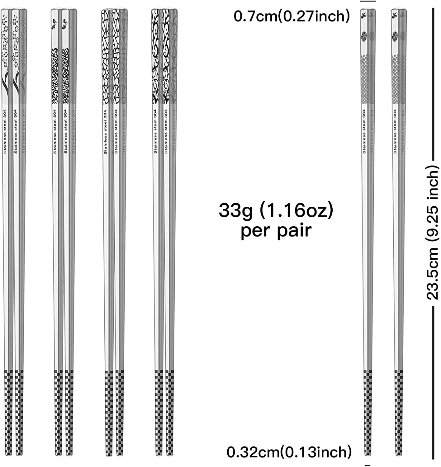 metal-chopsticks-reusable-18-8-stainless-steel-chopsticks-multipack-dishwasher-safe-chop-sticks-cute-laser-engraved-non-slip-japanese-korean-chopstick-for-cooking-eating-9-1-4-inches-5-pairs-gift-set