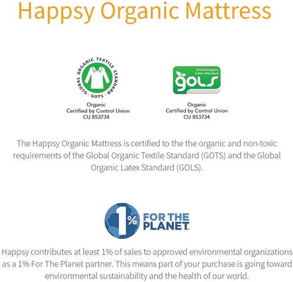 Organic Hybrid Mattress - Natural Latex Mattress with Encased Coil Layers - Medium Firm, Pressure Relieving - Bed-In-A-Box - King5