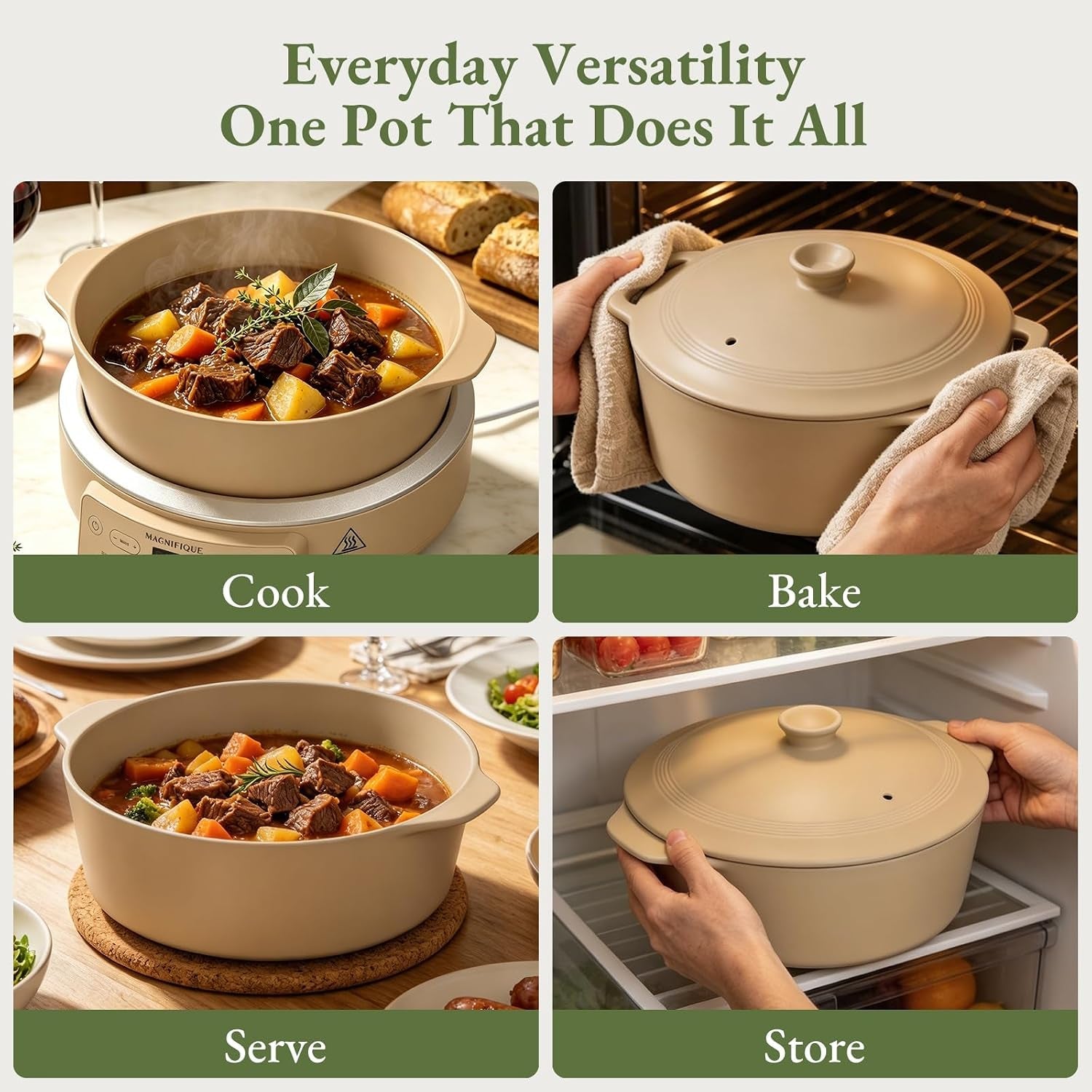 magnifique-slow-cooker-4-5-quart-8-in-1-clay-pot-multi-cooker-non-toxic-slow-cooker-with-removable-clay-pot-for-rice-pasta-steam-proof-nonstick-oven-safe-pot-to-500-f-brown