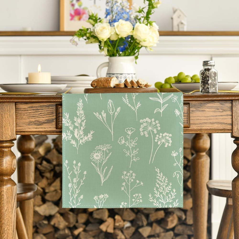 sage-green-leaves-flowers-spring-table-runner-seasonal-kitchen-dining-table-decoration-for-home-party-decor-13x72-inch
