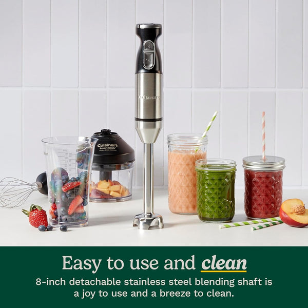 CSB-179 Smart Stick Variable Speed Hand Blender, Stainless Steel | Hand Blender with Variable Speed Control, Stainless Steel Shaft, One-Hand Operation & Lock/Unlock Button, CSB-179P13