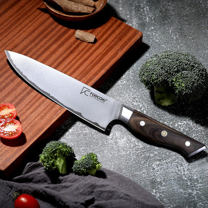 Japanese Chef Knife 8 Inch Kitchen Sharp Knife High Carbon Steel AUS10 with Ebony Wood Handle Professional Chefs Knife for Cutting Meat Vegetable9