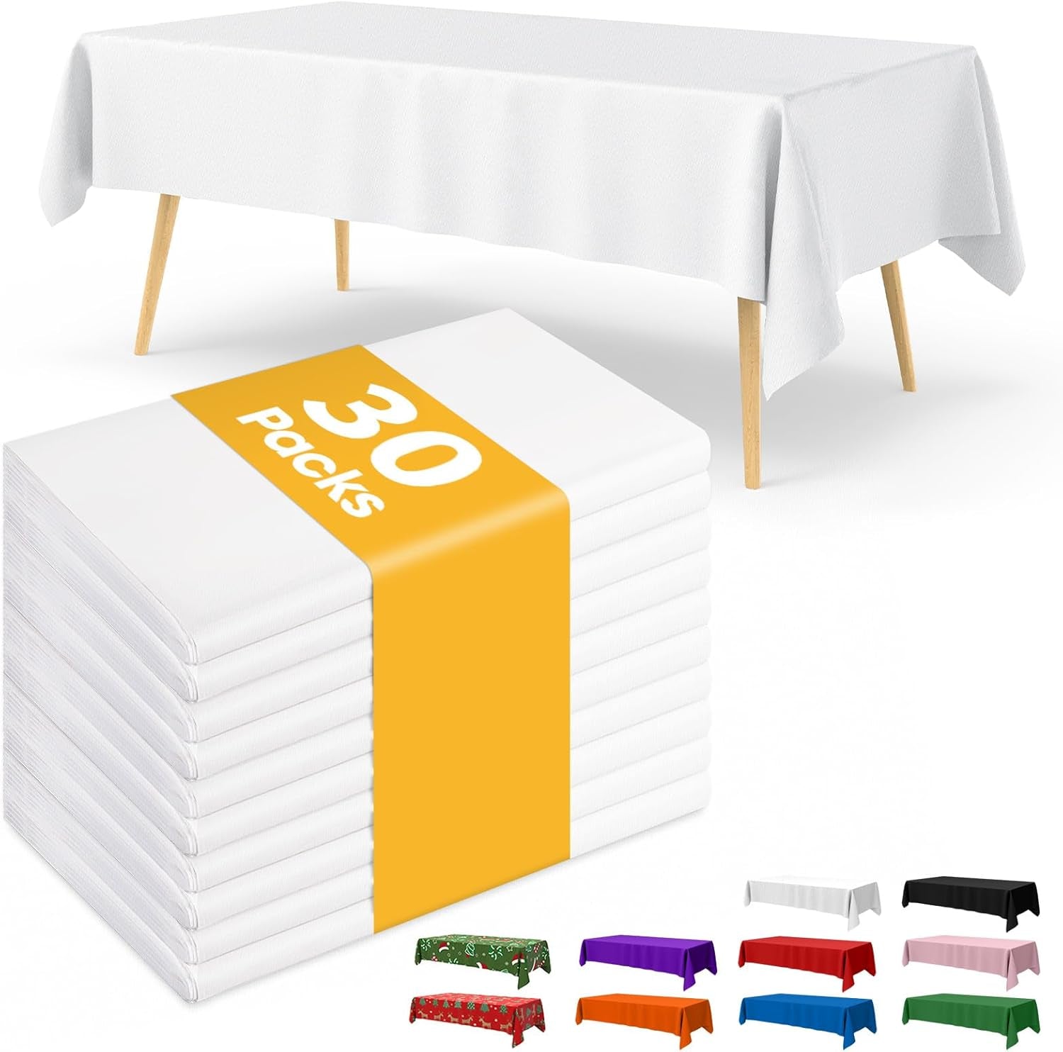 white-plastic-table-cloth-30-pack-54-108-rectangle-disposable-tablecloths-for-6ft-tables-waterproof-table-cover-for-party-holiday-gathering-use-rectangle-6-ft-tables-waterproof-disposable-cover-party-holiday-gathering
