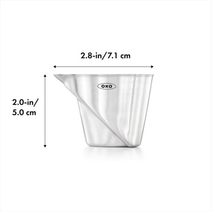 OXO Steel Angled Measuring Jigger - Stainless Finish | Interior Markings Visible from Above, Bar Tool, Precise Cocktail Measuring, for Bartending, 2 Oz Capacity Measuring Cup6