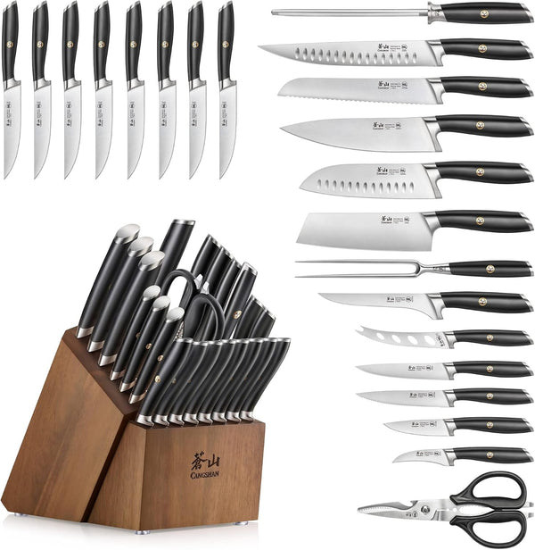 L Series 23-Piece Classic Knife Block Set, Forged German Steel, 10274572