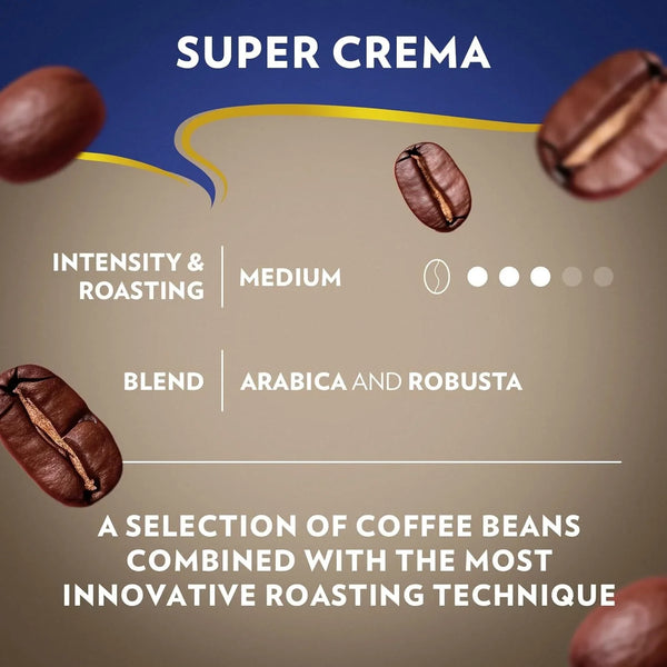 Lavazza Super Crema Whole Bean Coffee, Medium Espresso Roast, Arabica and Robusta Blend, 2.2 Lb Bag, Package May Vary (Pack of 1)8