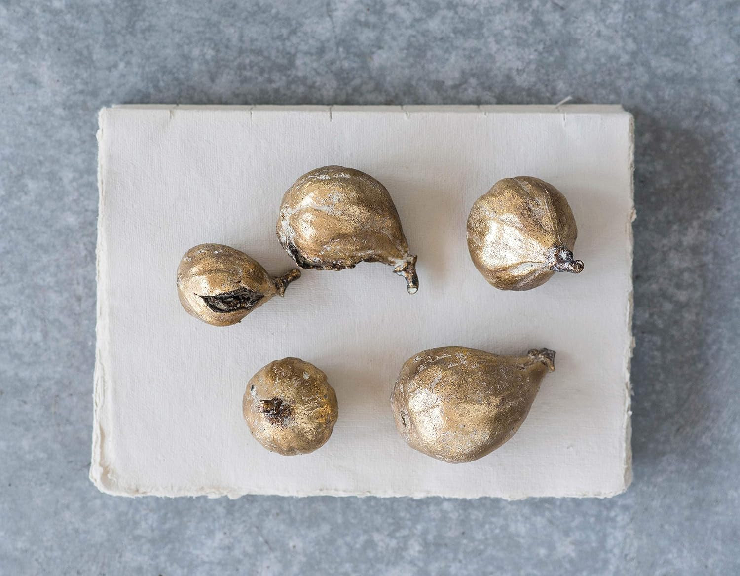 creative-co-op-resin-figs-with-gold-finish-set-of-5-pieces