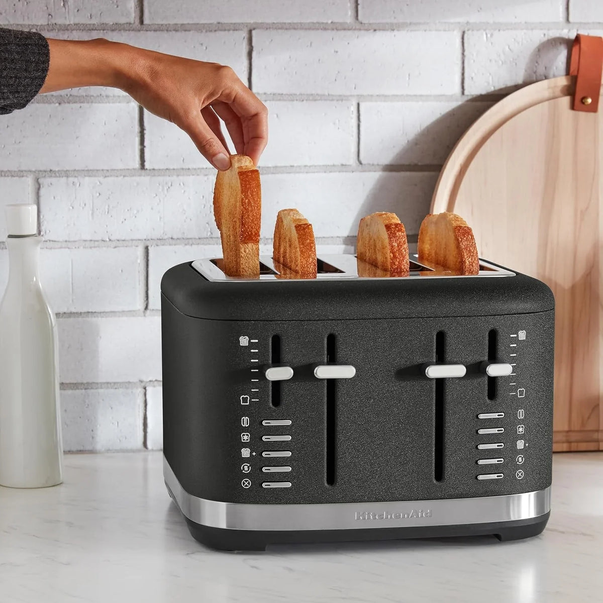 kitchenaid-4-slice-pro-line-automatic-toaster-kmt4109-cast-iron-black-fits-bagels-english-muffins-thick-breads-seven-shade-settings-metal-housing-auto-lift-lever