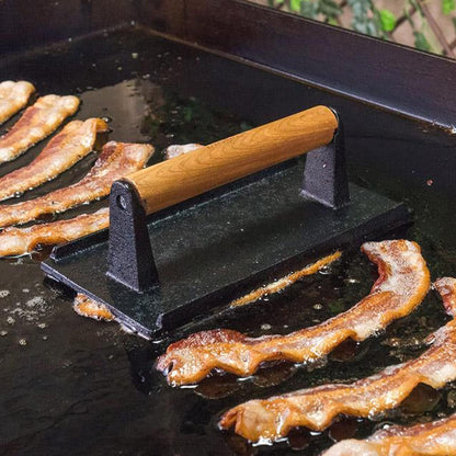 Blackstone 1543 Outdoor Griddle Breakfast Preparation Kit with Pancake Batter Dispenser, Cast Iron Bacon Press, and 2 Non Stick Steel Egg Rings | Batter Dispenser, Bacon Press, Two Egg Rings8