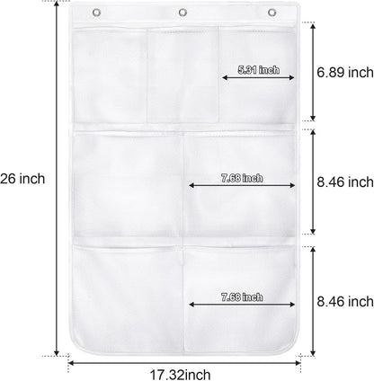 7-Pocket Mesh Shower Caddy - Hanging Shower Organizer for Cruise6
