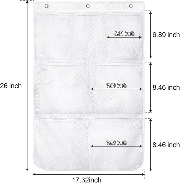7-Pocket Mesh Shower Caddy - Hanging Shower Organizer for Cruise6