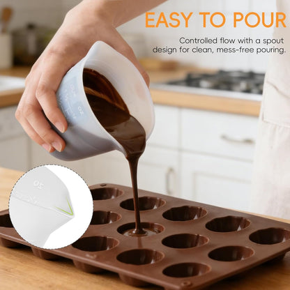 Silicone Cups for Melting Chocolate, 4Pcs 250Ml & 350Ml3